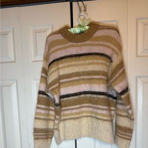 Wild Fable Striped Beige and Pink‎ Sweater